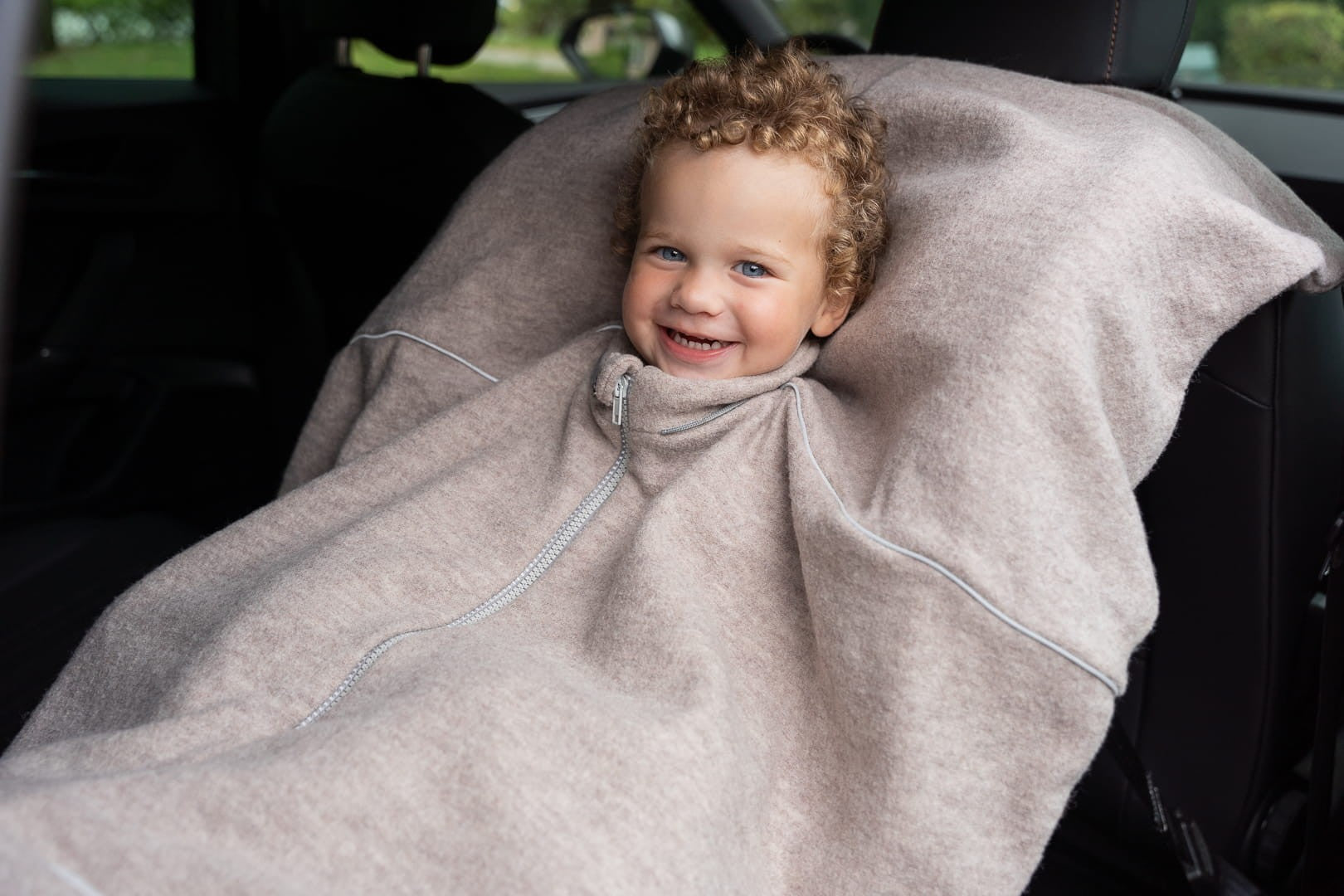 Merino Wool Car Poncho For Kids - Lamb