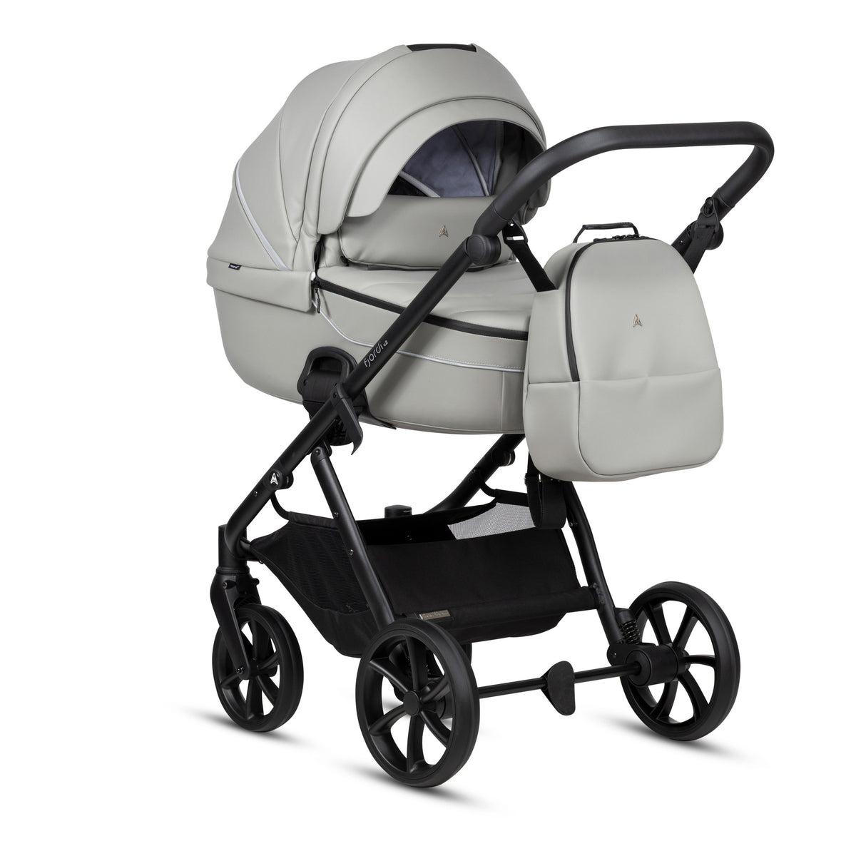 Noordi Fjordi V2 Leather 2027 2-in-1 Stroller – Sleet 074