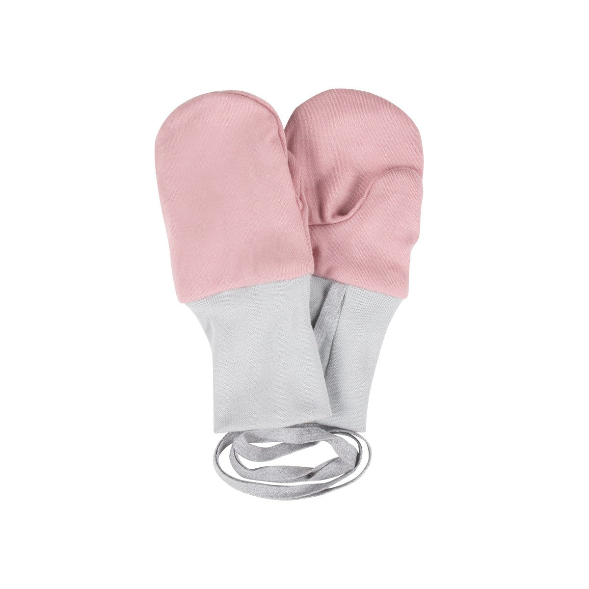 Pink Merino Wool Baby Mittens with Thumb