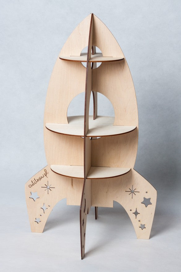 Rocket Shelf - Self-Assembly Wooden Decoration