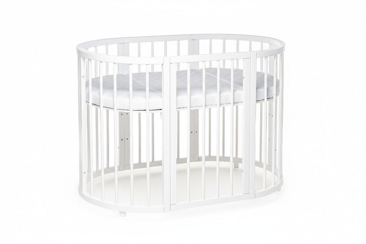 Round Baby Crib OLIN - White