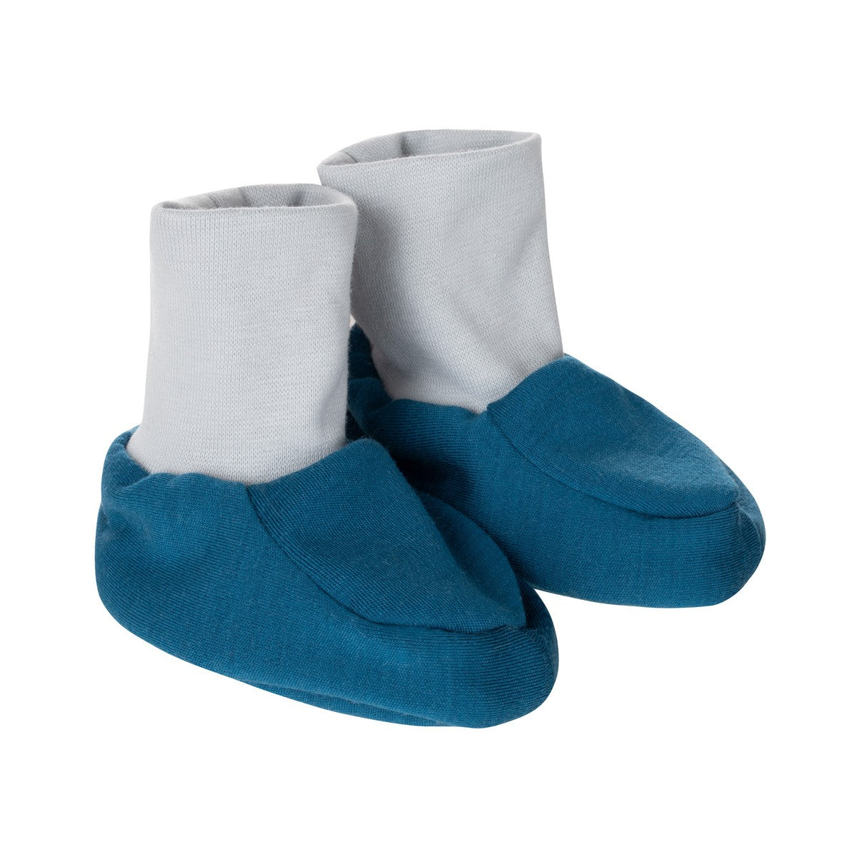 Teal Blue Lined Merino Wool Baby Booties