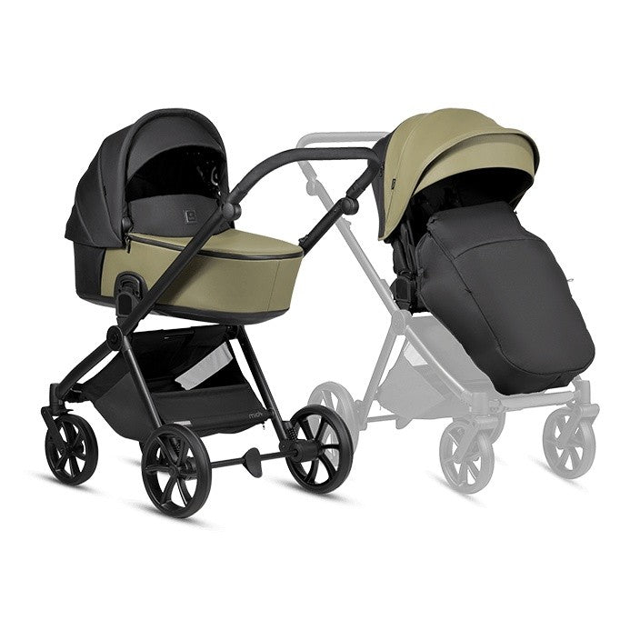 Tutis MIO3+ Leather 2-in-1 Stroller – Olive 025