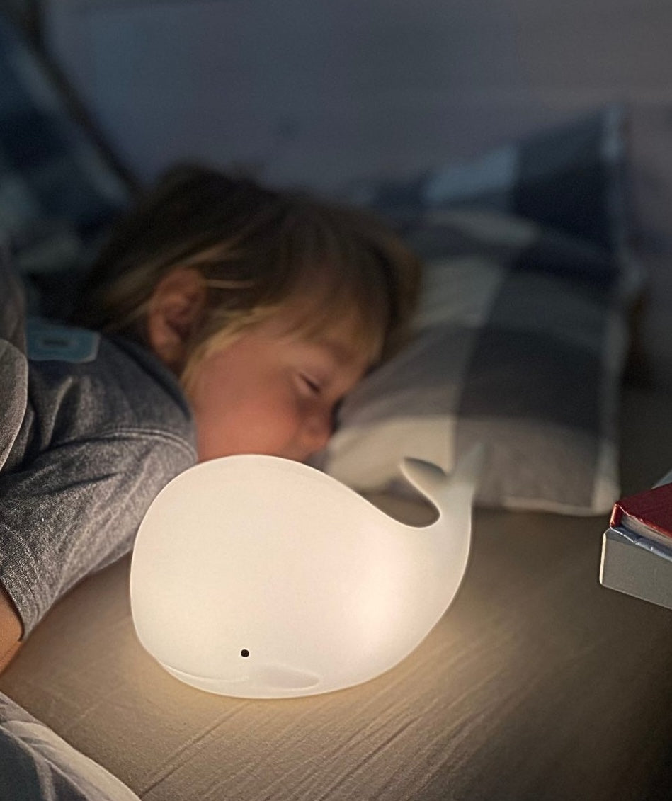 Vaal Silikoonist öölamp koos puldiga - Valge