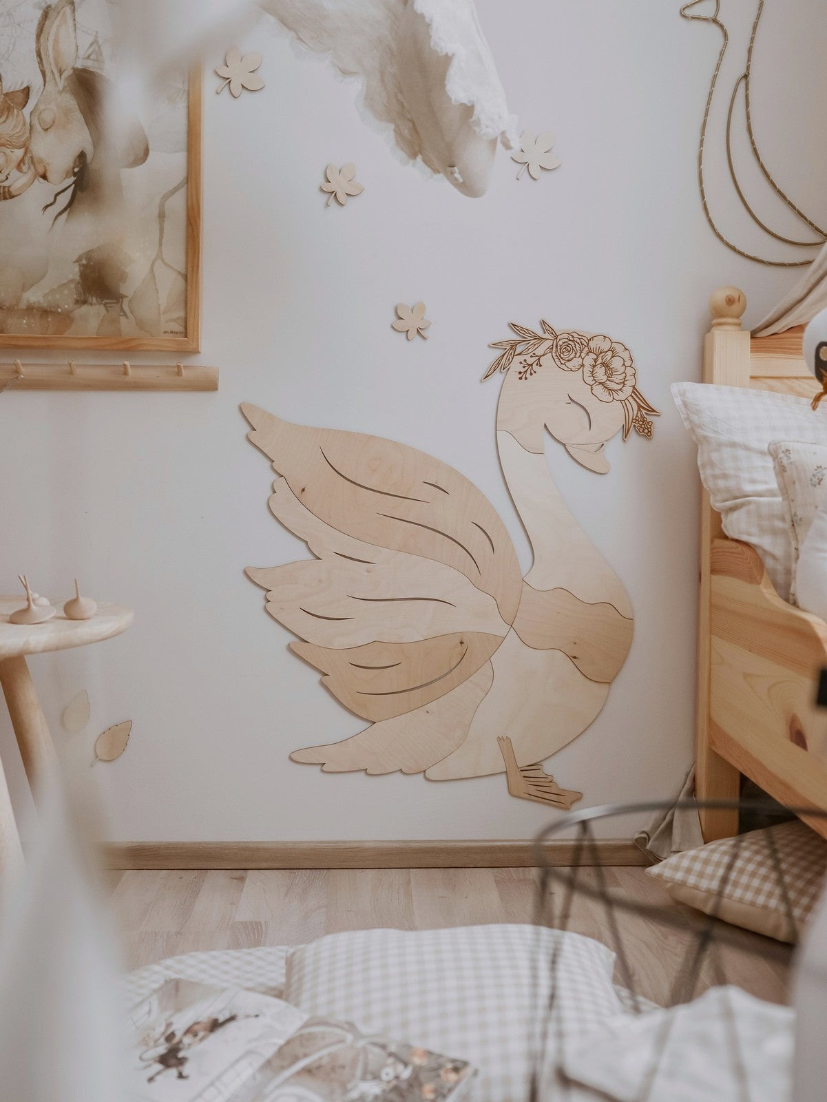 Wooden Wall Decoration - Swan